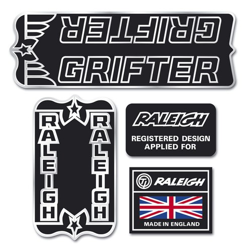 Raleigh grifter silver decal - raleigh,